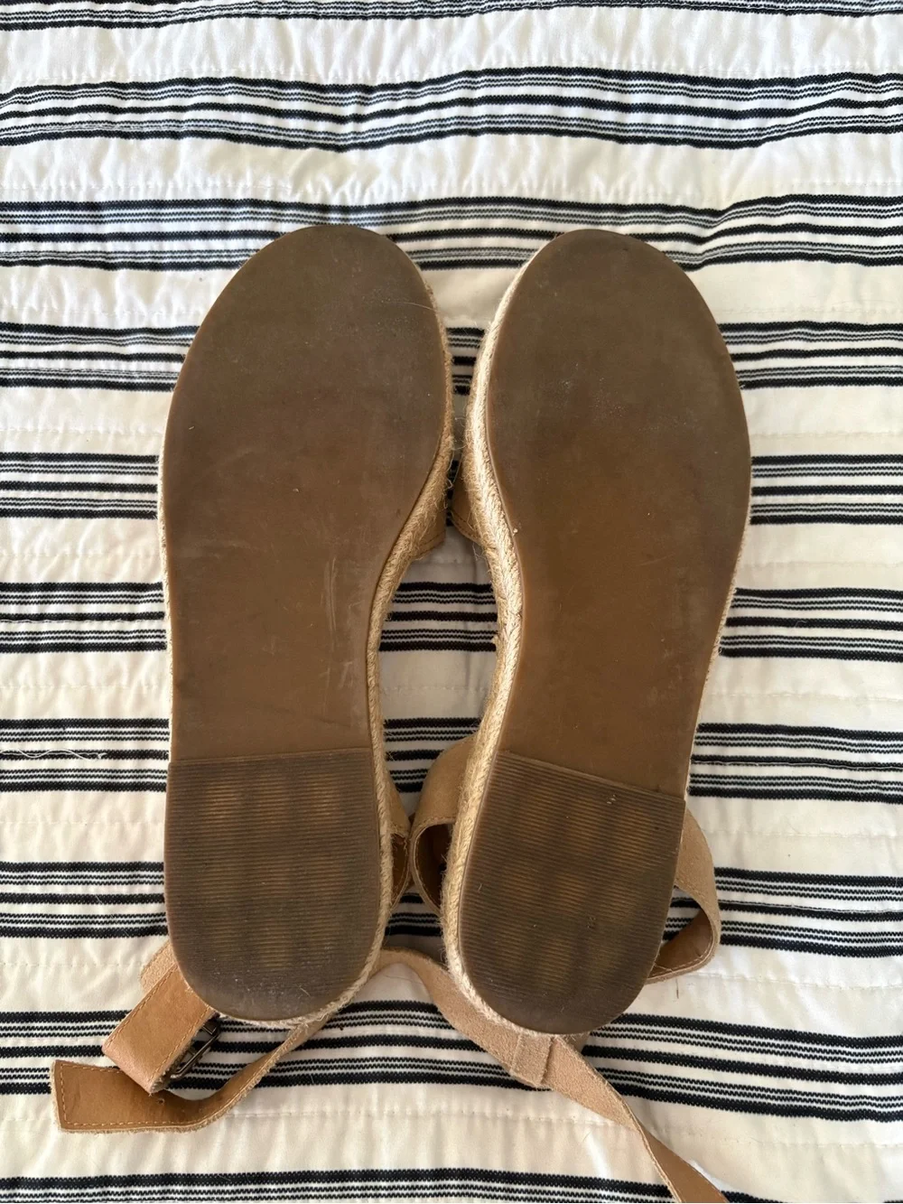 Steve Madden Tan Suede Espadrille Wedge Sandals